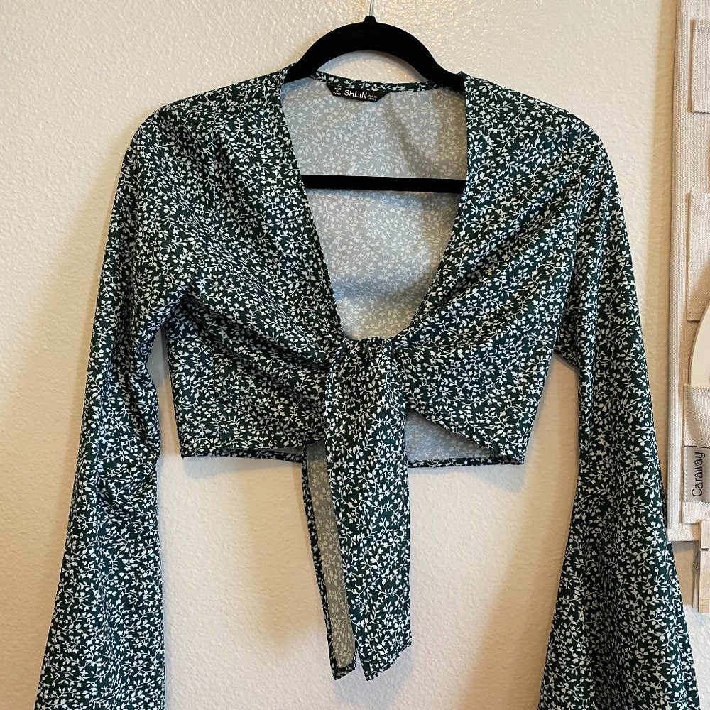 NEVER WORN Forest Green Shein Crop Top Size XS